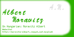 albert moravitz business card